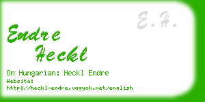 endre heckl business card